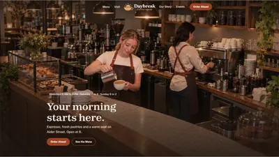 The Daybreak Coffee House homepage